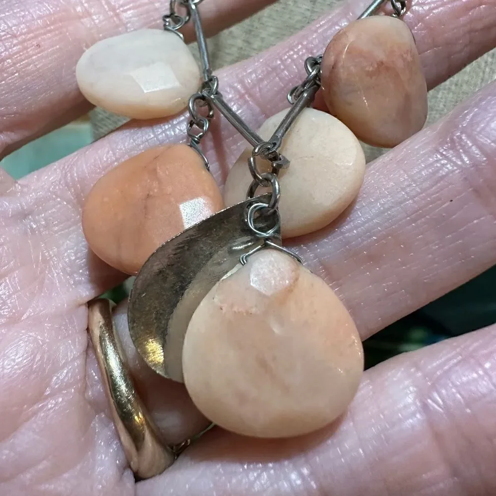 Banana Republic Strawberry Quartz Gemstone Necklace